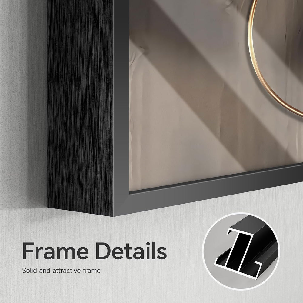 Large Horizontal Framed Modern Wall Art for Living Room, 56x28 Inch