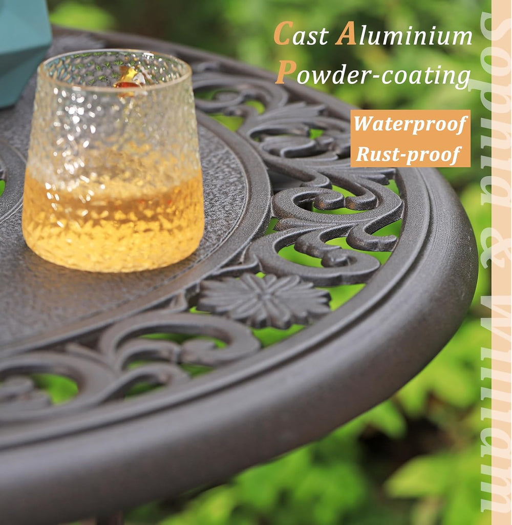 Sophia & William Cast Aluminium Bar Height Outdoor Table, Round