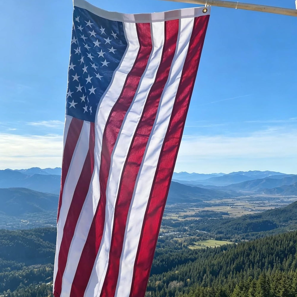Cotton American Flag for Outside 4x6 Ft, Heavy Duty 100% Cotton USA Flag with...