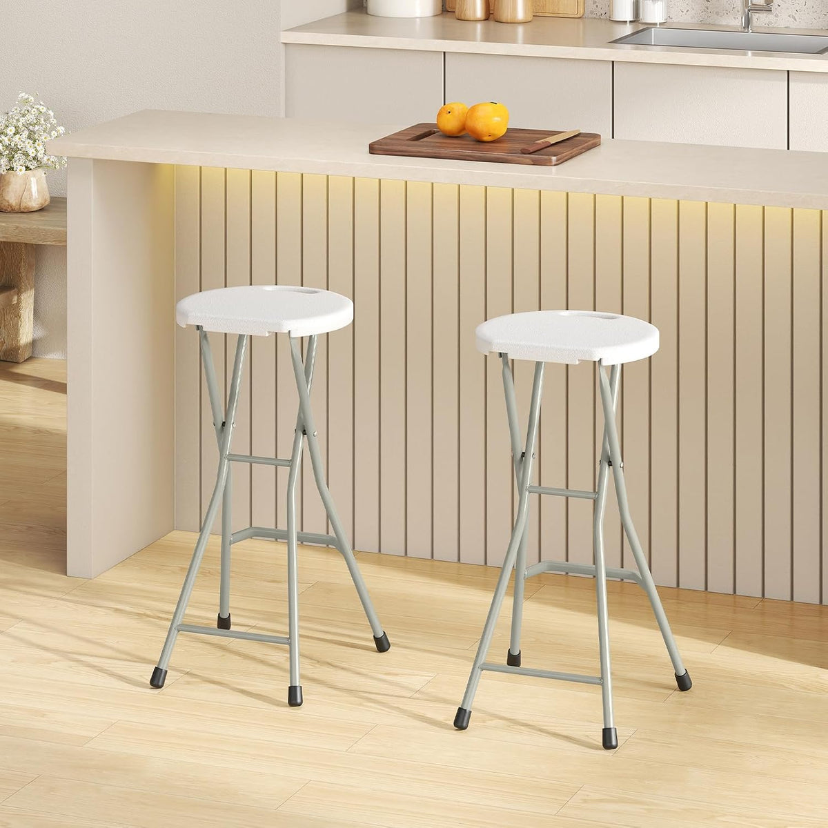 Goplus Extra Tall 28 inch Folding Stool for Adults