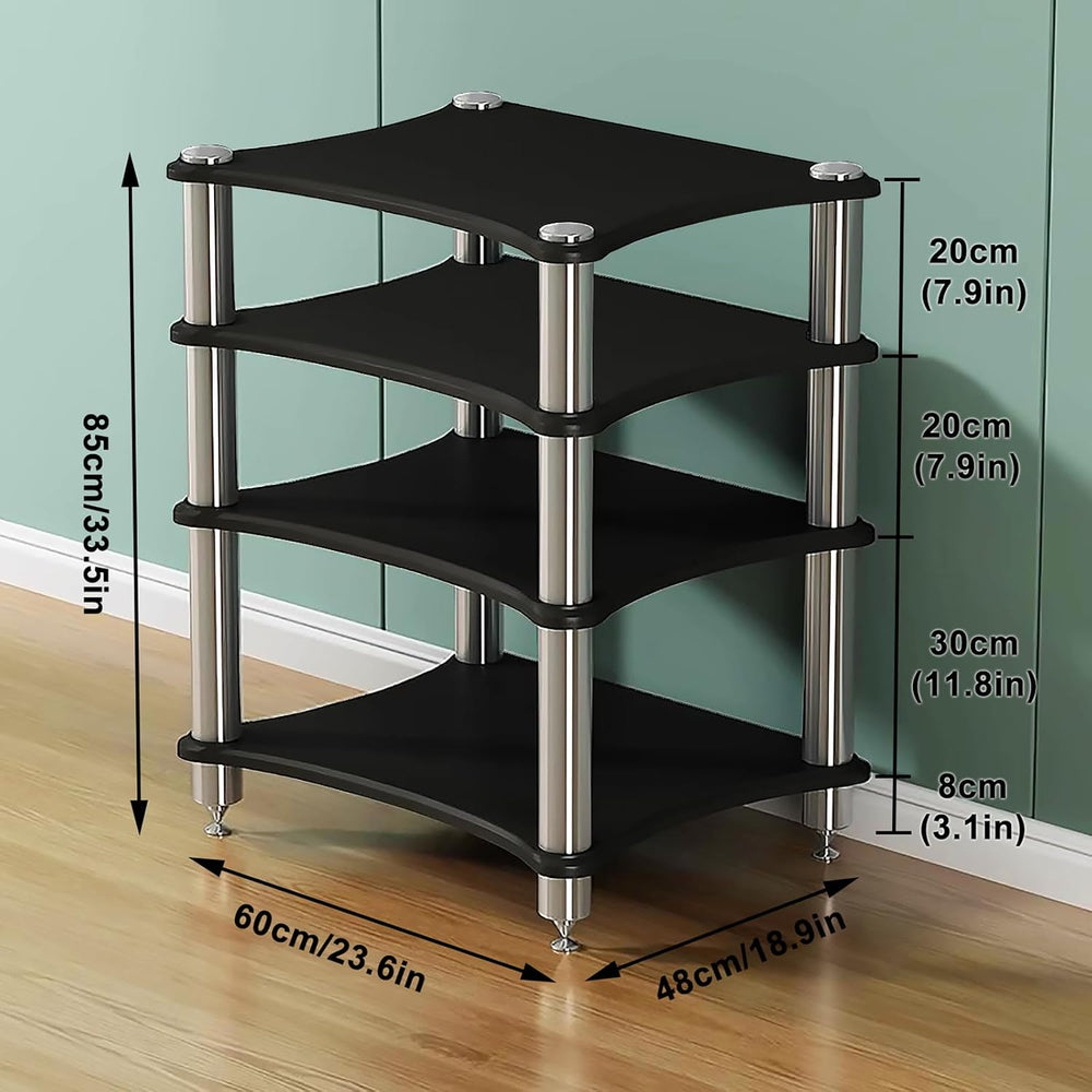 4 Tier AV Media Stand Stereo Cabinets for Audio Equipment
