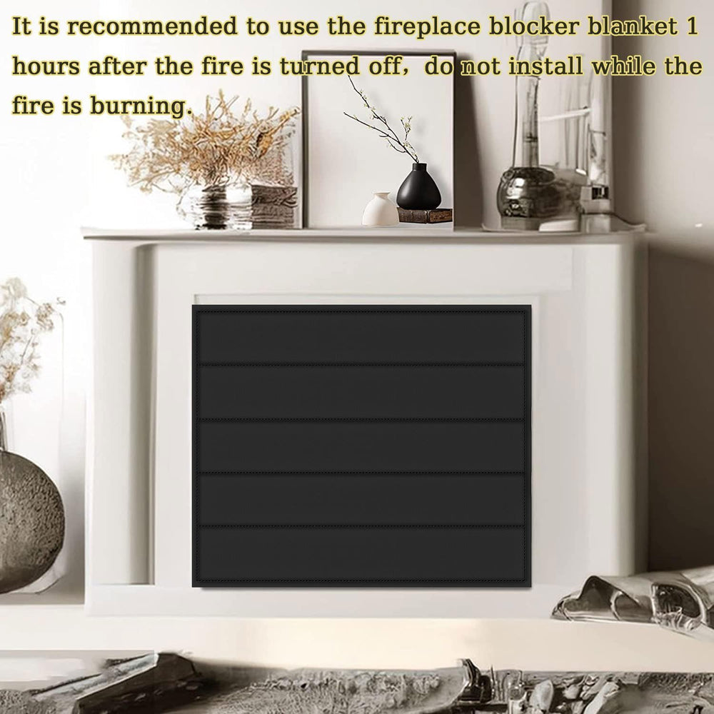 Magnetic Fireplace Cover 39"x32" Fireplace Draft Stopper Blocker In...