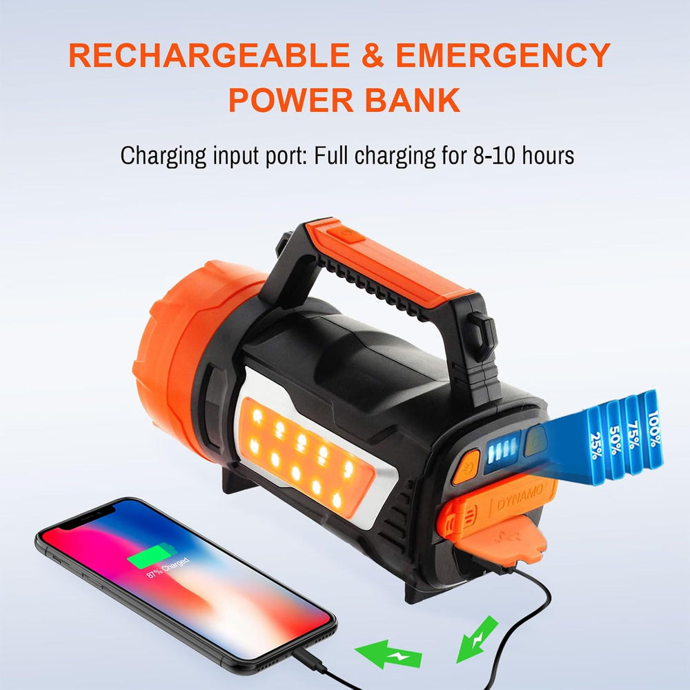 LED Rechargeable Hand Crank Flashlight