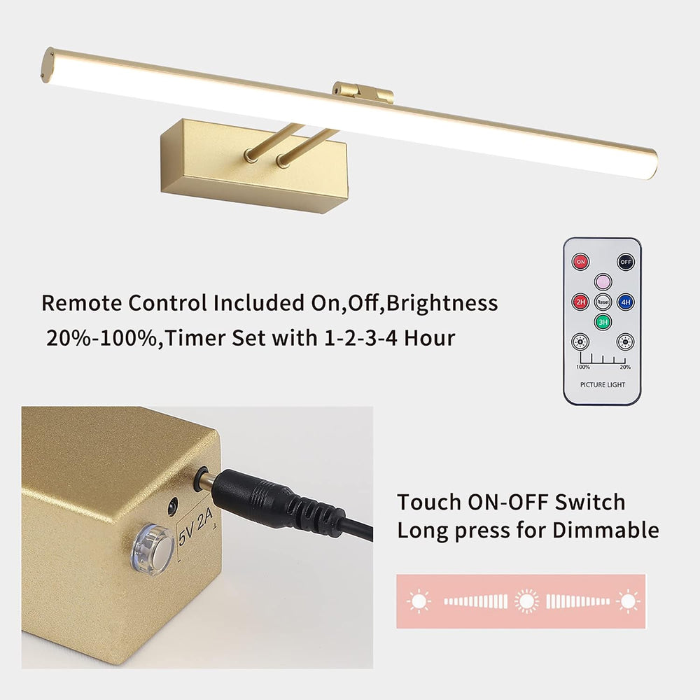 Battery Operated Picture Light,5200mAh Picture Lights for Wall with Remote,16...