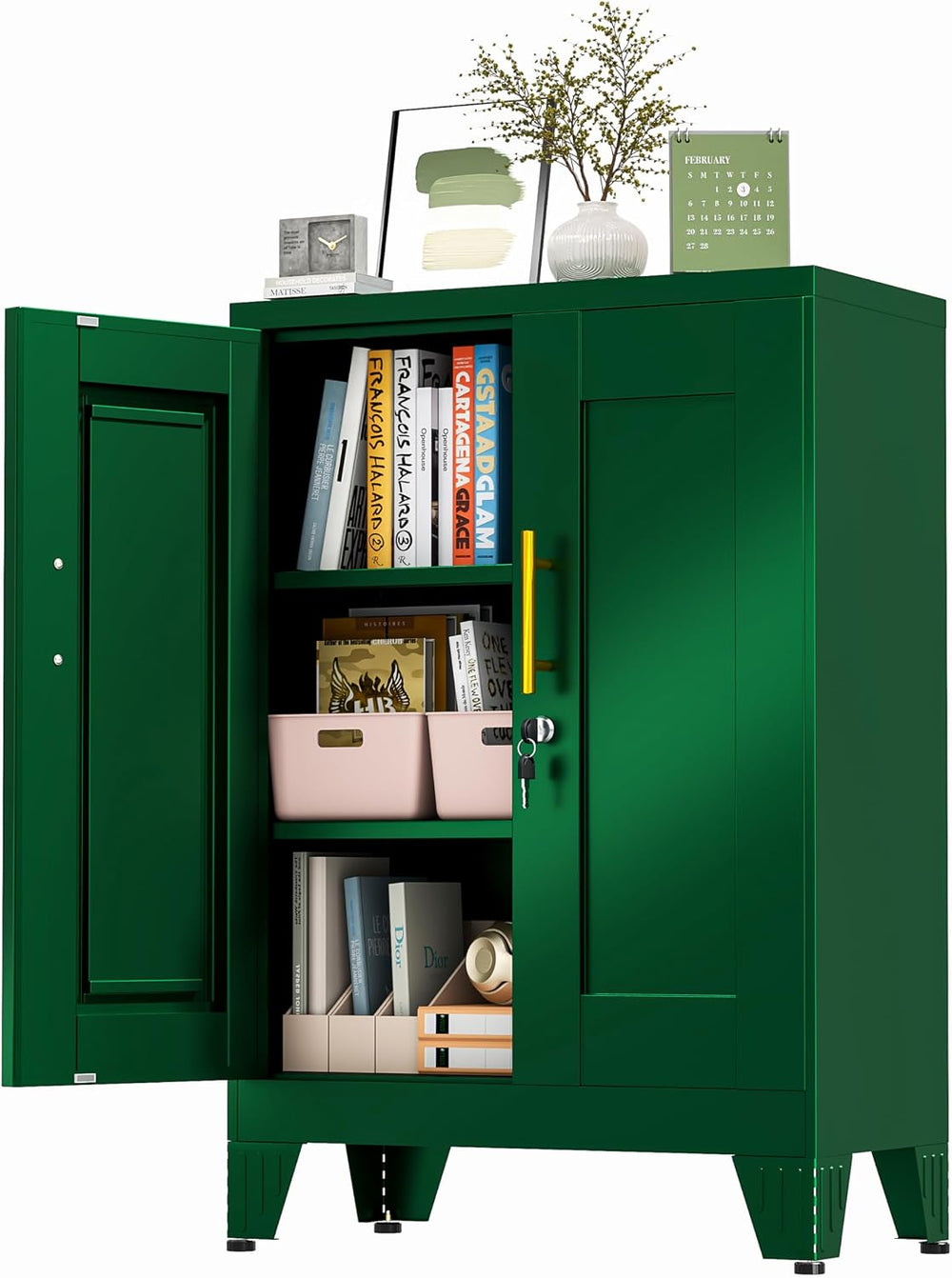 GAIOUS Metal Pantry Cabinet (Two Units), Sideboard Buffet Storage Cabient