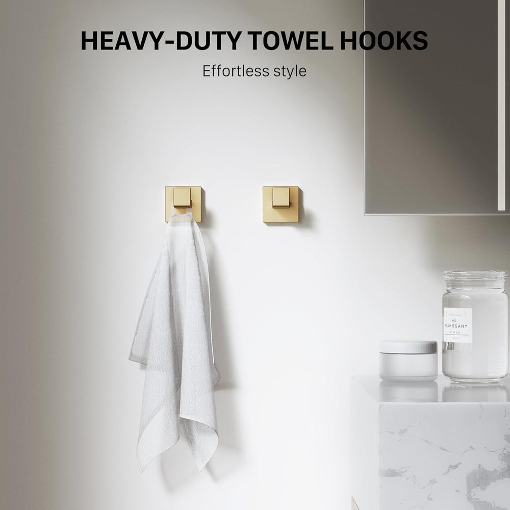 10-Piece 23.6 Inch Brushed Gold Bathroom Hardware Accessories Set