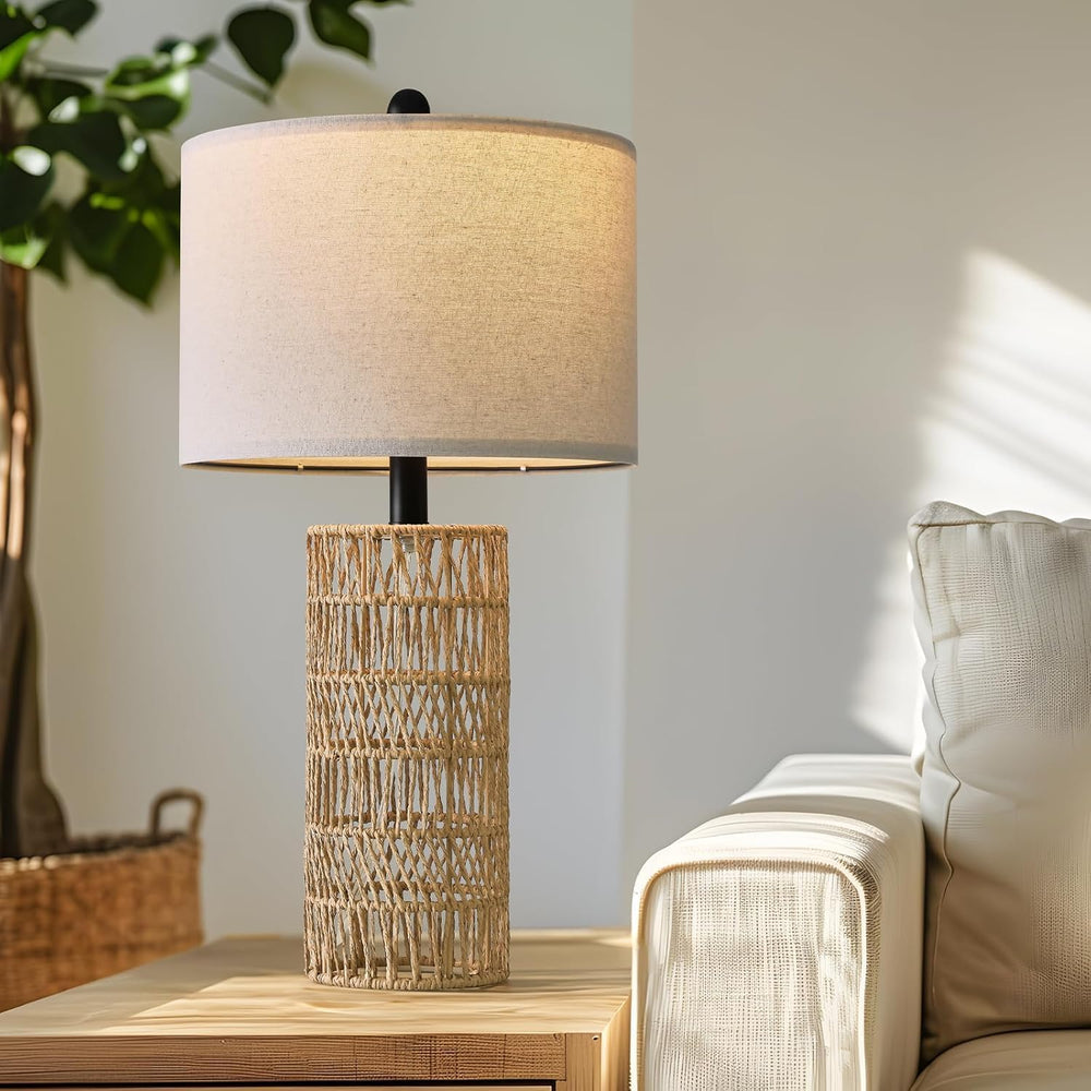 OYEARS 22.5" Boho Table Lamps Set of 2 for Living Room, Bedside Lamp for...