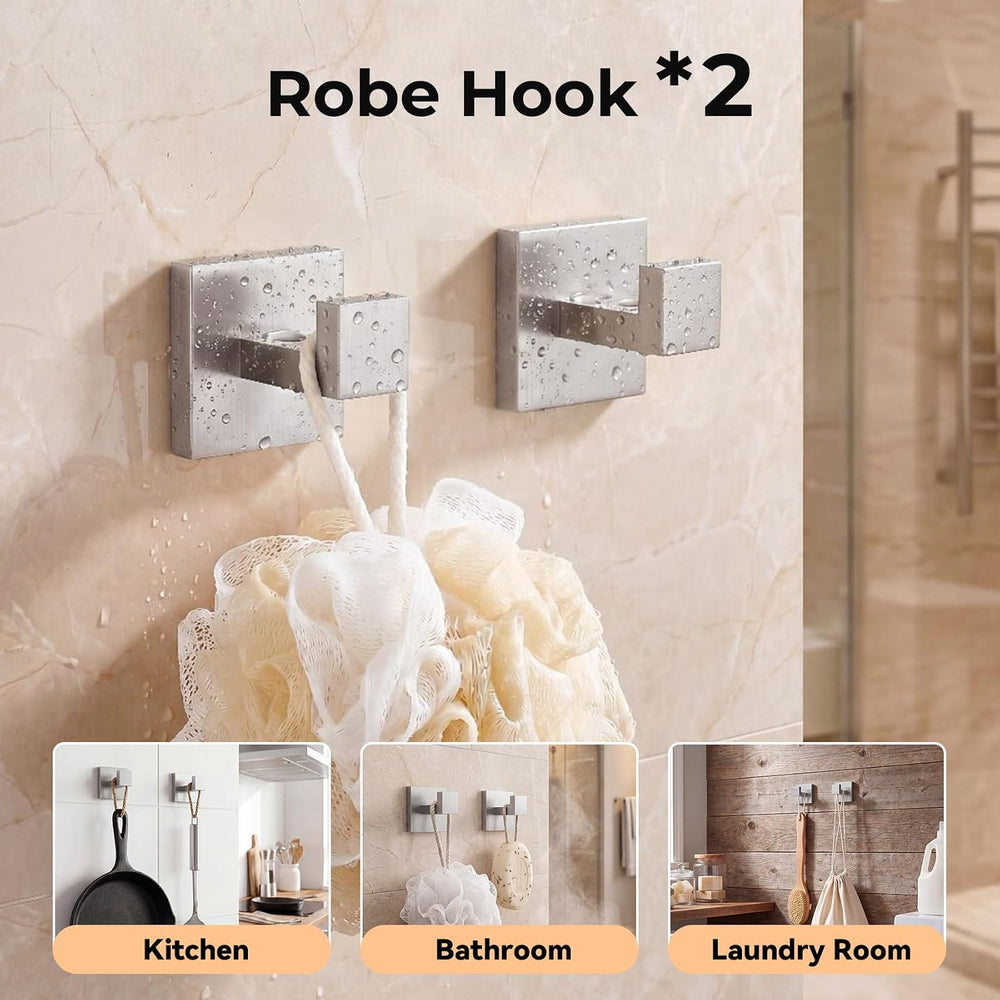 5-Piece Bathroom Hardware Set, 23.6 Inch Towel Bar Set SUS304 Stainless Steel...