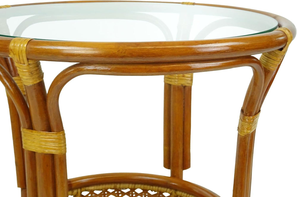 Malibu Living Set of 2 Chairs Natural Rattan Wicker Handmade with Light Brown...