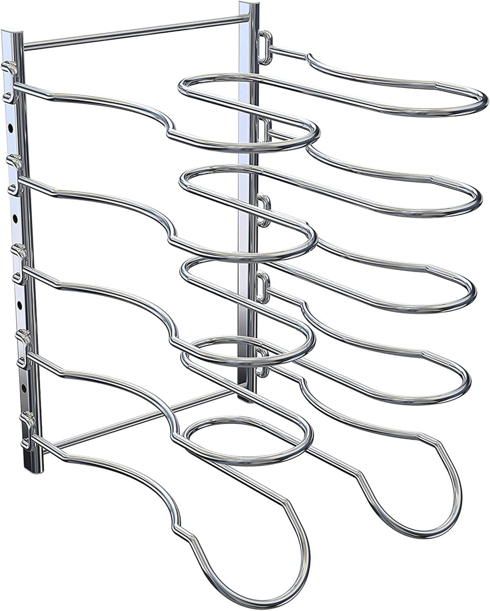 CAXXA Heavy Duty Pan Rack, Pot Lid Rack, Kitchen Cabinet Pantry Cookware Orga...