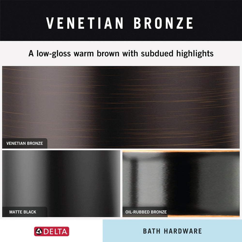 Delta Trinsic (1-Pack) Hand Towel Holder Venetian Bronze Towel Racks for Bath...