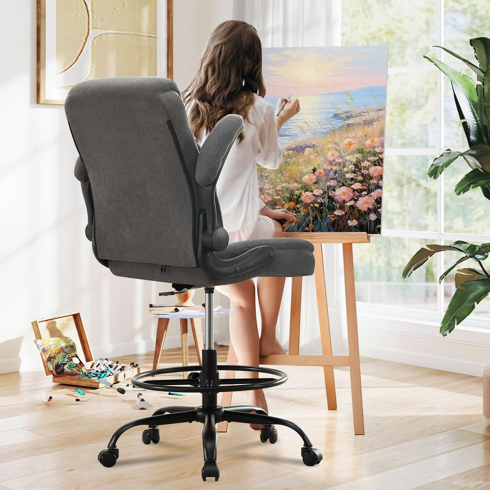 Drafting Chair Tall Office Chair for Standing Desk, Ergonomic Tall Desk Chair...