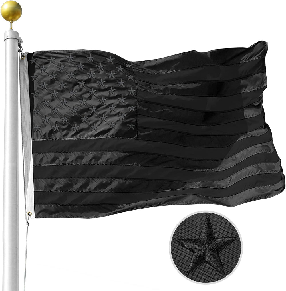 American Flag 5x8 FT Black, Heavy Duty Fade Resistant US Flag