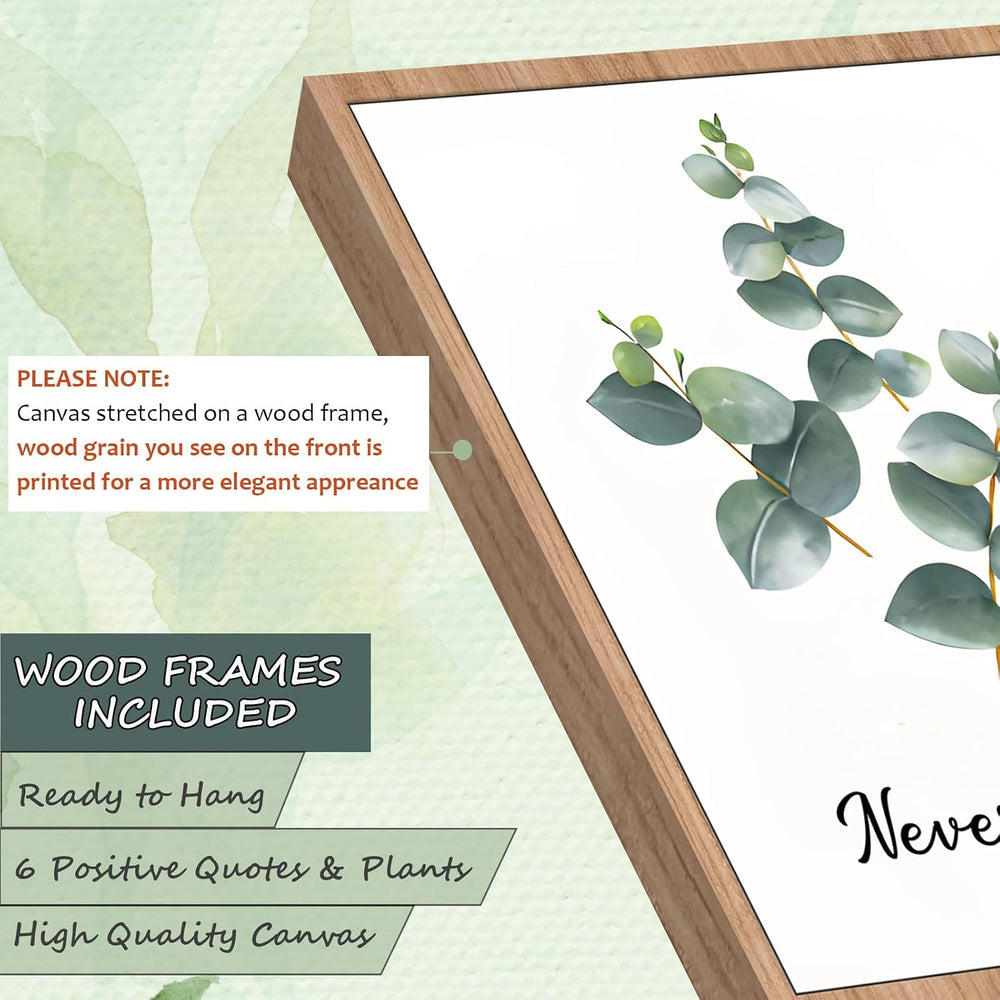 FRAMED Inspirational Wall Decor, Positive Affirmations & Motivational Art...