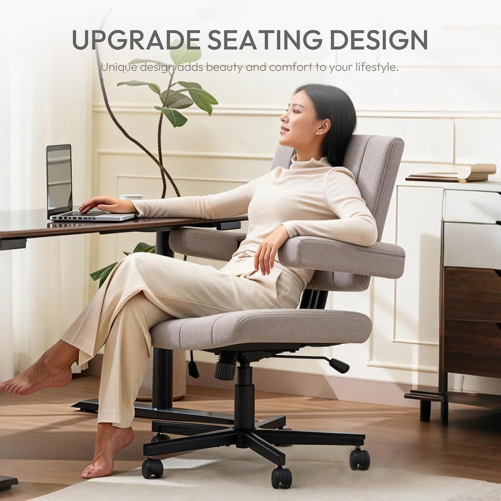 Vigosit Criss Cross Office Chair, Plush Oversized for Cross-Legged Sitting, A...