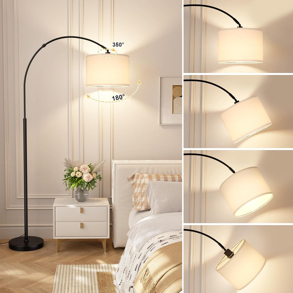 Ambimall Dimmable Arc Floor Lamp with Remote, Color Temp Adjustable