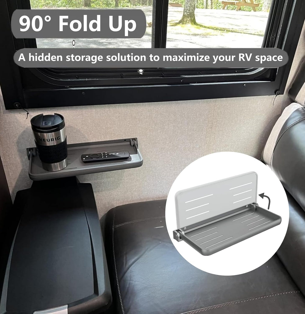 Aluminum RV Folding Shelf 12 Inch Wall Mounted Fold Down Shelves