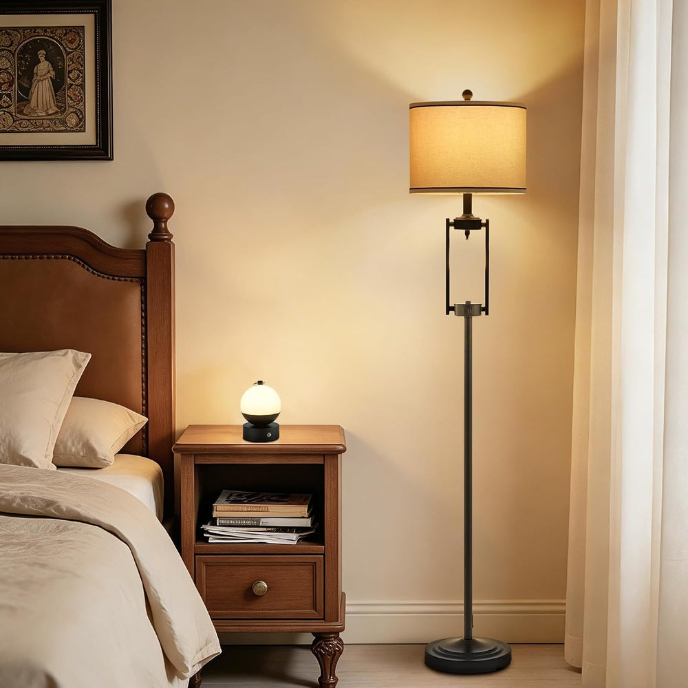 65'' Floor Lamp with Portable Nightlight, Standing Lamp with USB C+A ...