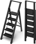 5 Step Ladder Foldable, Lightweight Aluminum Step Stool