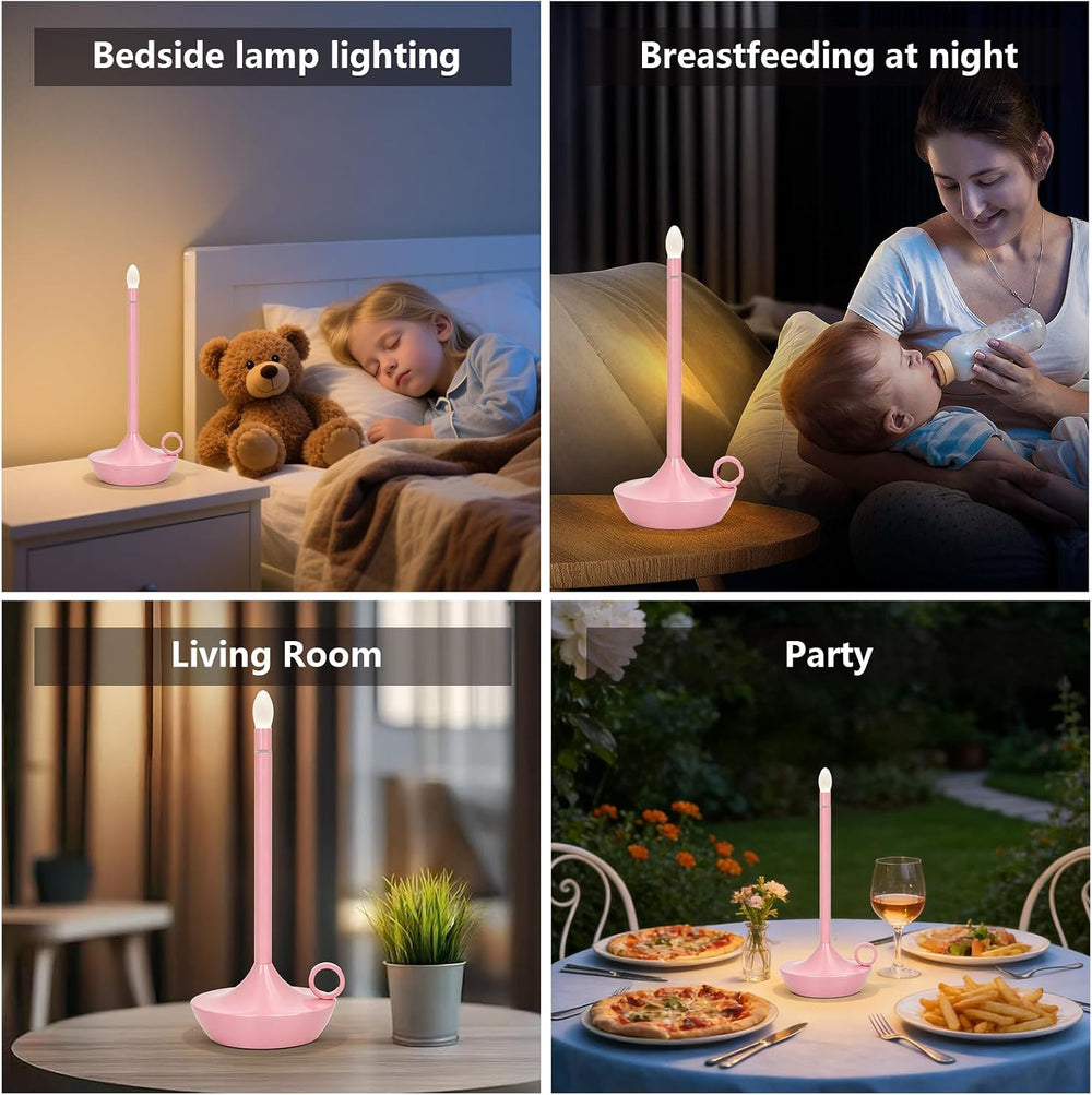 Cordless Table Lamp, Rechargeable LED Table Light, Portable Touch Dimmable (P...