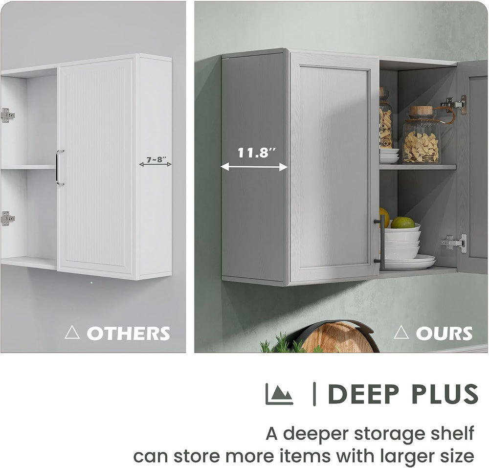 Furnaza Wall Storage Cabinet - Kitchen Laundry Wall Amount Cabinet with Two S...