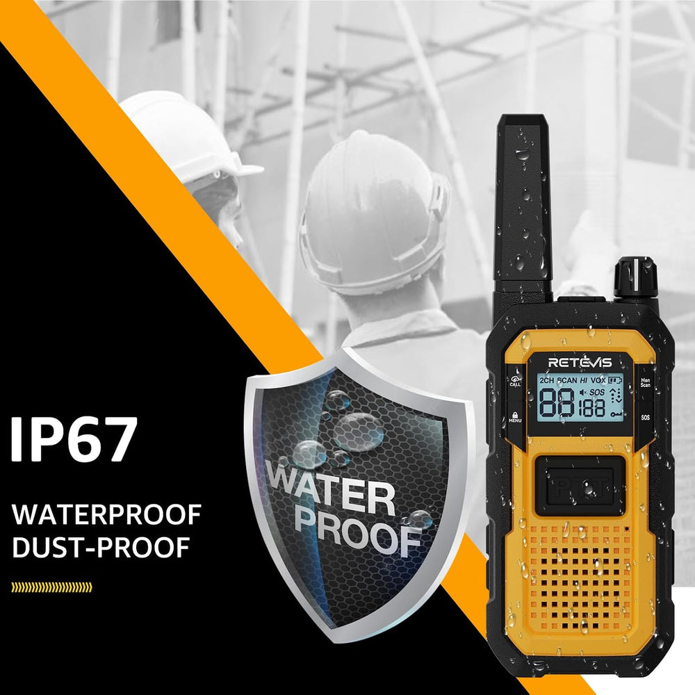 Retevis RB48 Military-Standard & IP67 Waterproof Walkie Talkies Long Range