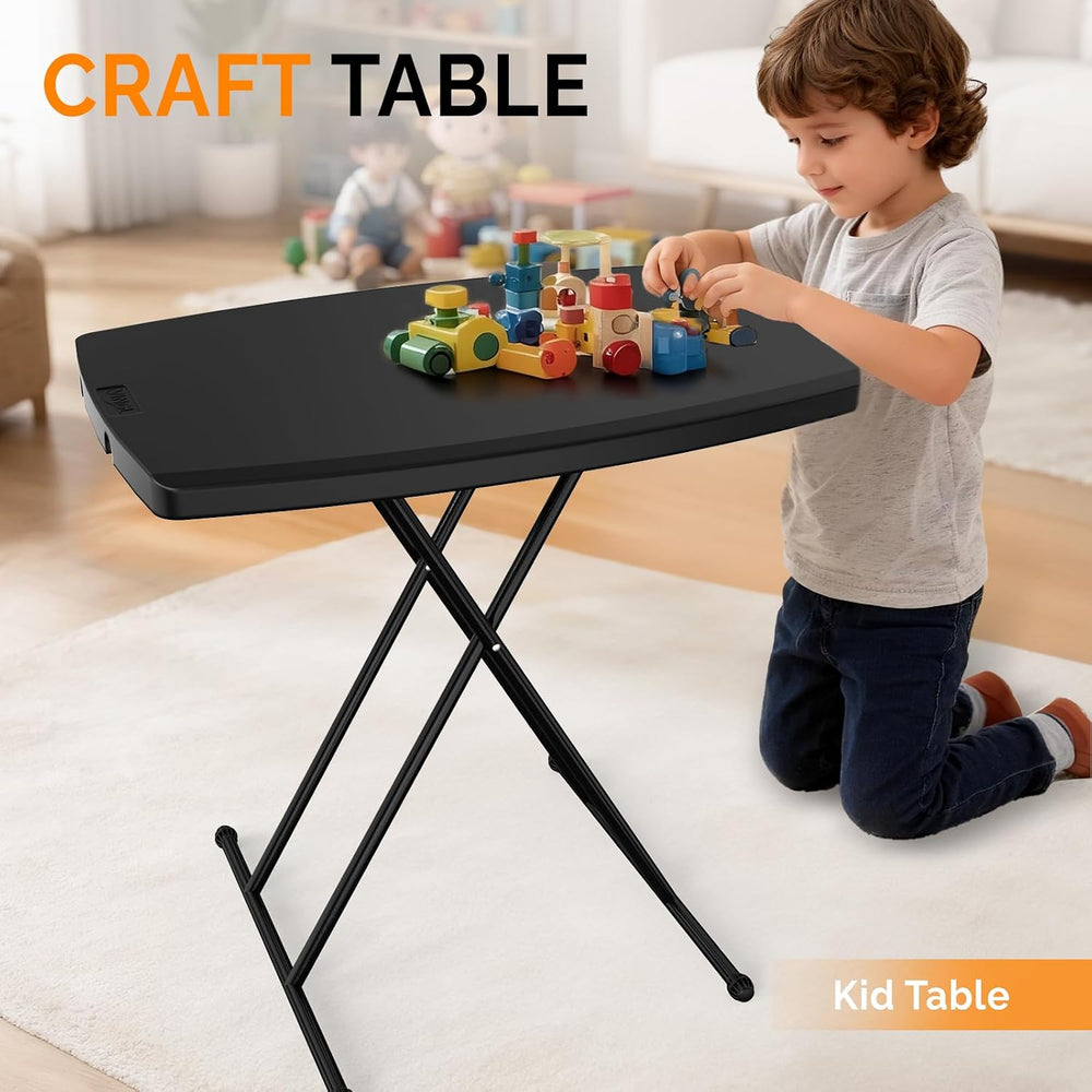 VINGLI 30" Small Folding Table Portable, Laptop TV Tray, Camping Table