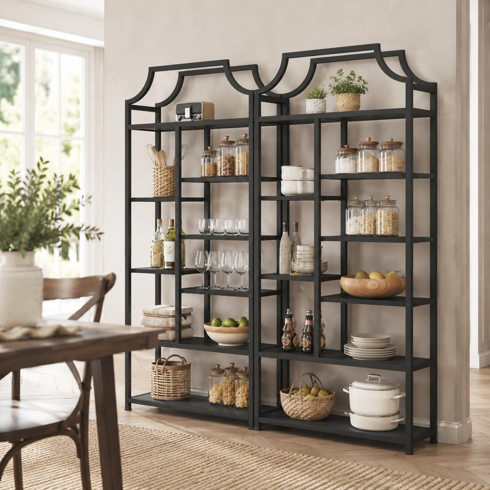 8-Tier Open Shelf Bookcase, 70.87"H x 31.5"L Lux Etagere Bookshelf,...