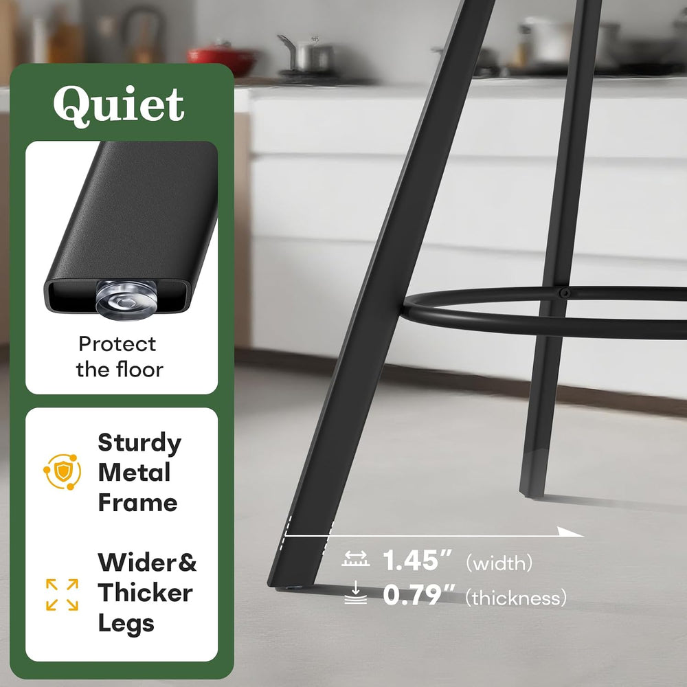 Ollega Counter Height Bar Stools B3213 (Green Grey, 26" 2 Pieces)