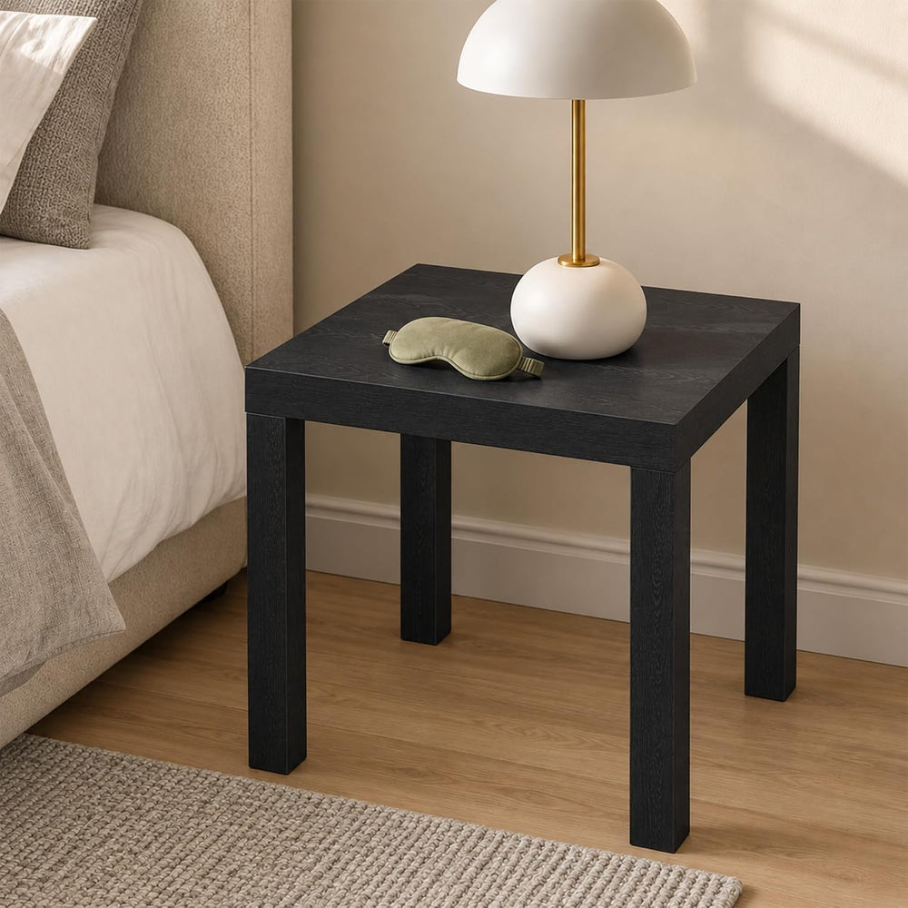 1.8 Thick Tabletop Square Modern End Table, Toolless Assembly Bedside Table, ...