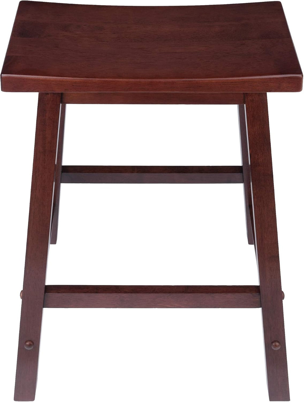 Winsome Satori Saddle Seat Counter Stool, Walnut, 24"