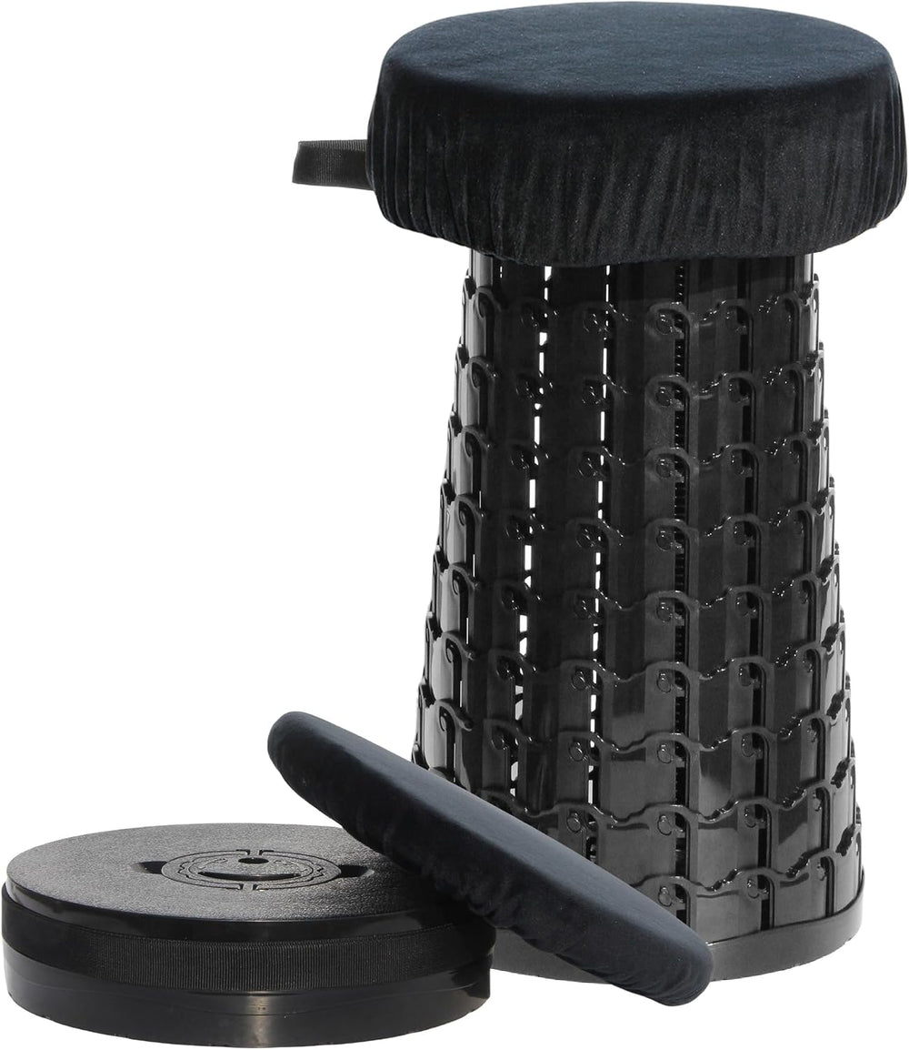 ALEVMOOM Upgraded 19.7" Collapsible Stool + 1.38" Thicker Cushion, ...