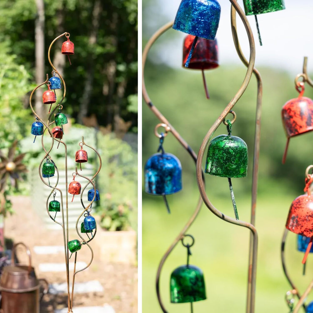 Happy Gardens Bell Spiral Garden Stake Multicolor, 48-Inch