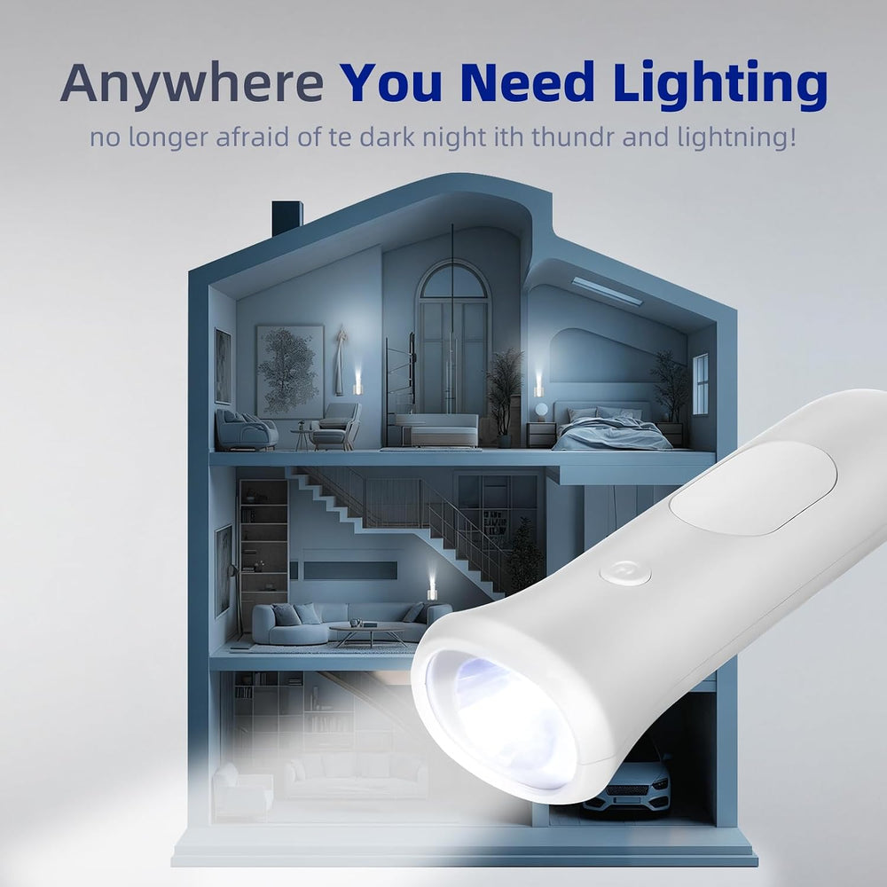 ROSSEX 4 in 1 Emergency Lights for Home Power Failure, 3 Pcs Rechargeable LED...