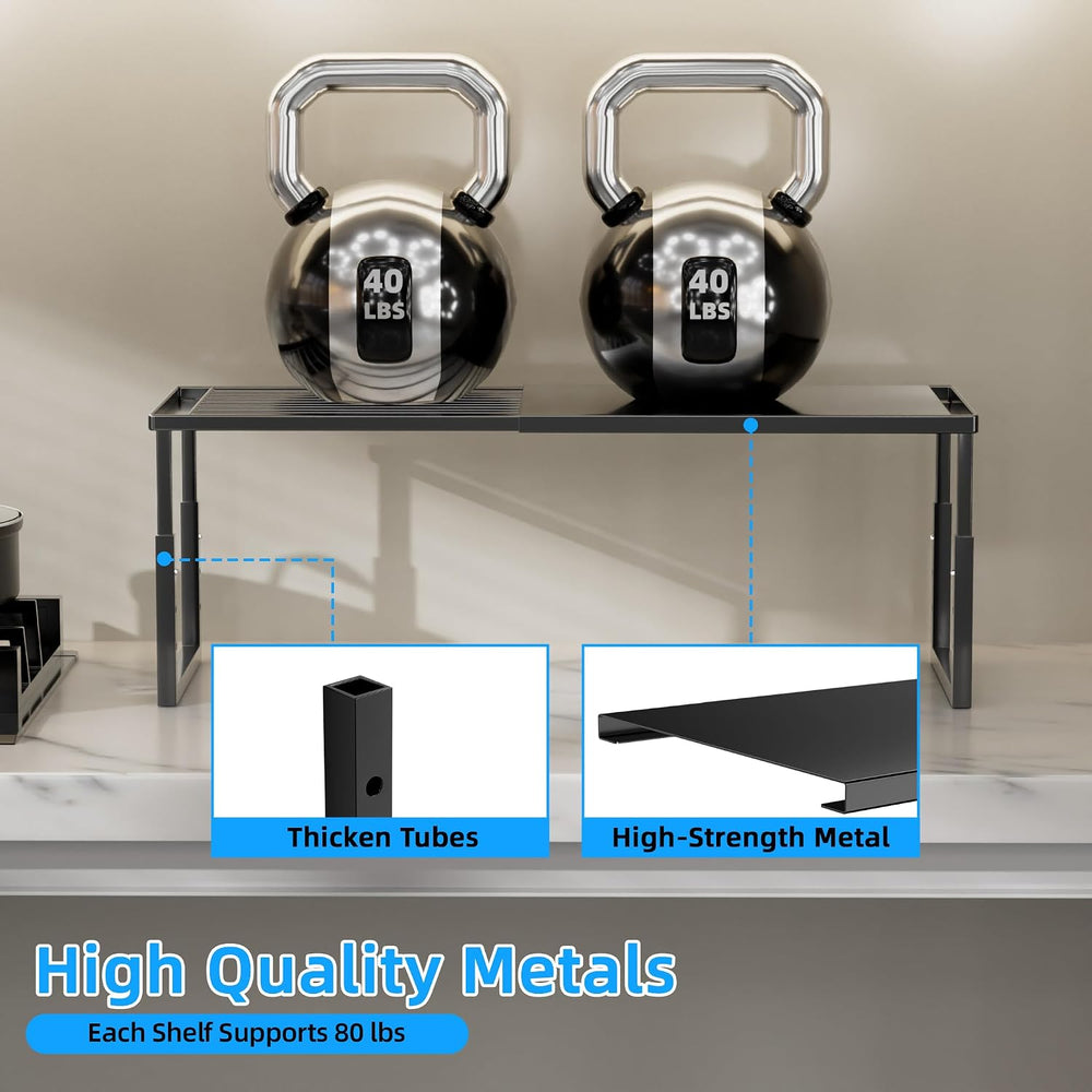 Cabinet Shelves, 2 Pack Stackable Shelves for Pantry Storage