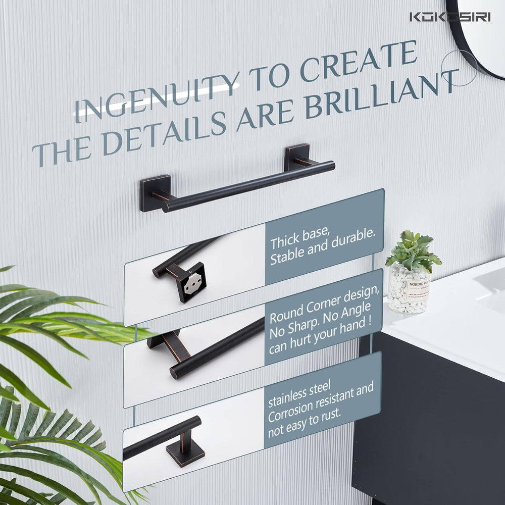 KOKOSIRI Bathroom Towel Bar Bath Towel Holders for Toilet Kitchen Cabinet Wal...