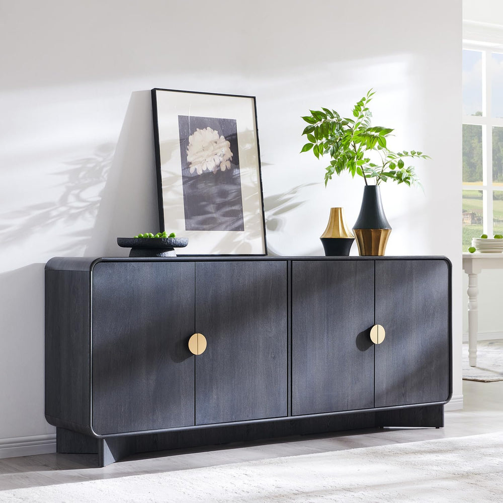 IFGET Modern Buffet Cabinet with Storage, 70" Sideboard Cabinet, Dark Grey