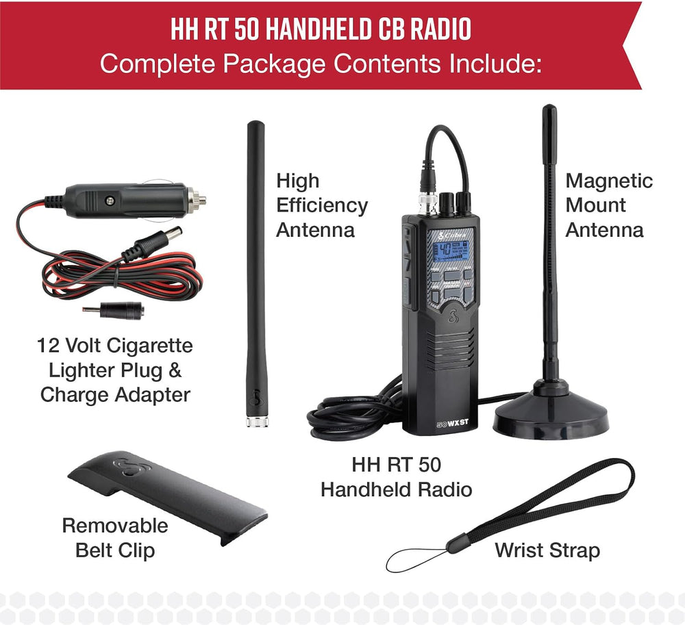Cobra HHRT50 Road Trip CB Radio - 2-Way Handheld Emergency Radio with Access ...