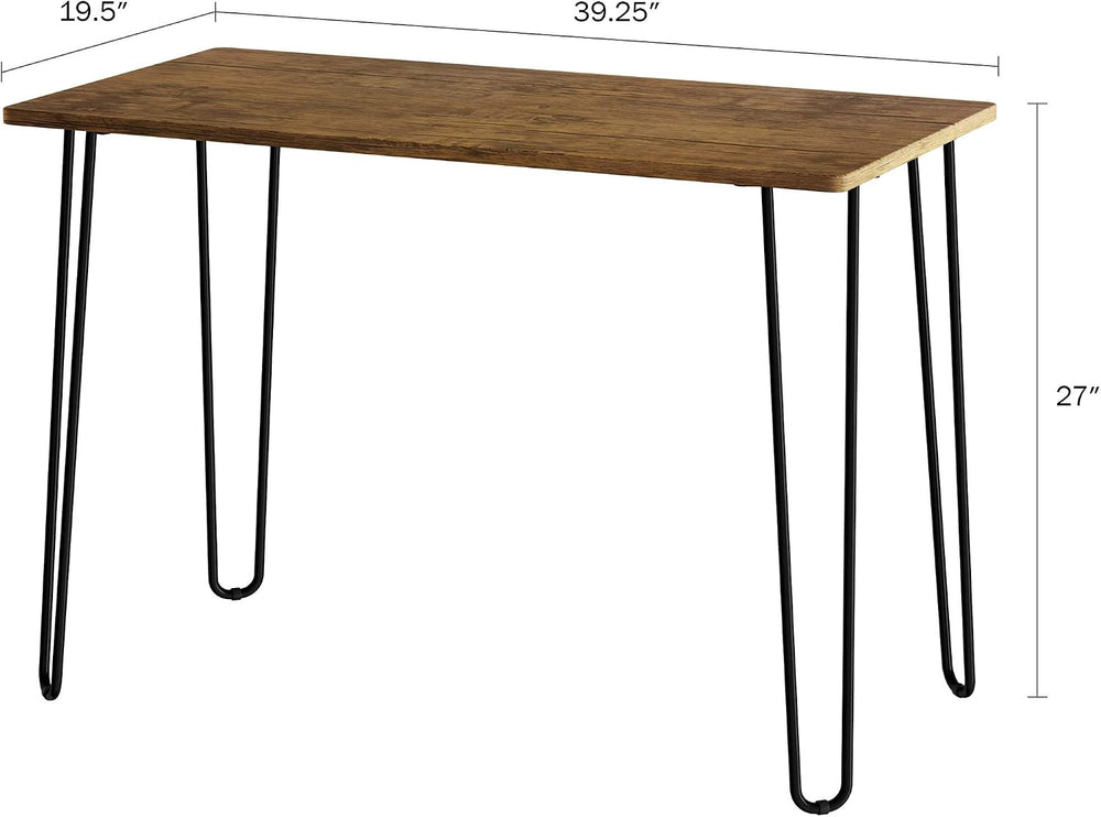 Desk with Hairpin Legs - Modern Industrial Style Home Decor - Woodgrain-Look ...
