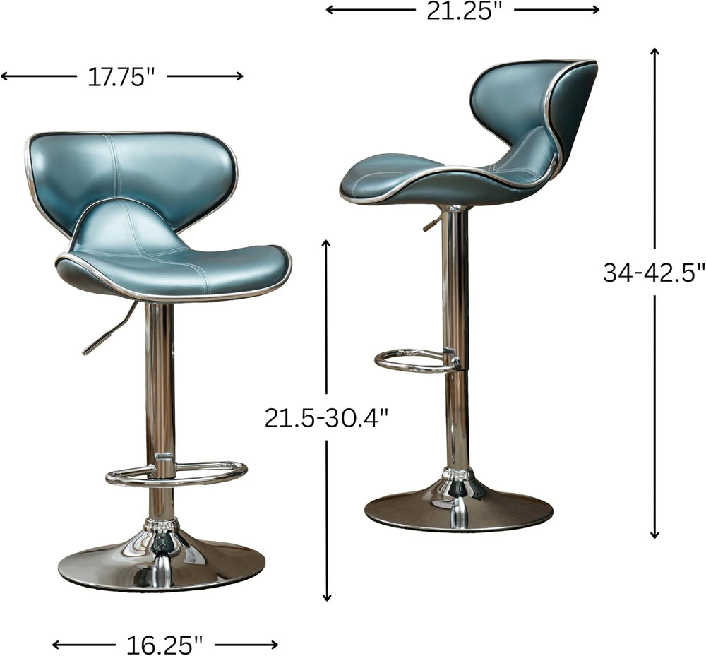 Roundhill Furniture Masaccio Cushioned Leatherette Upholstery Airlift Adjusta...