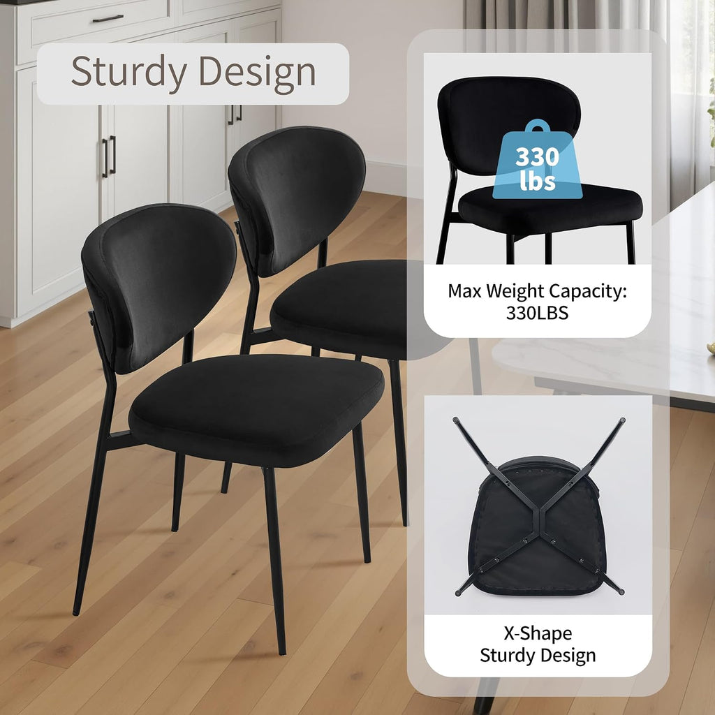 stoolink black velvet dining chairs set of 6, package contents