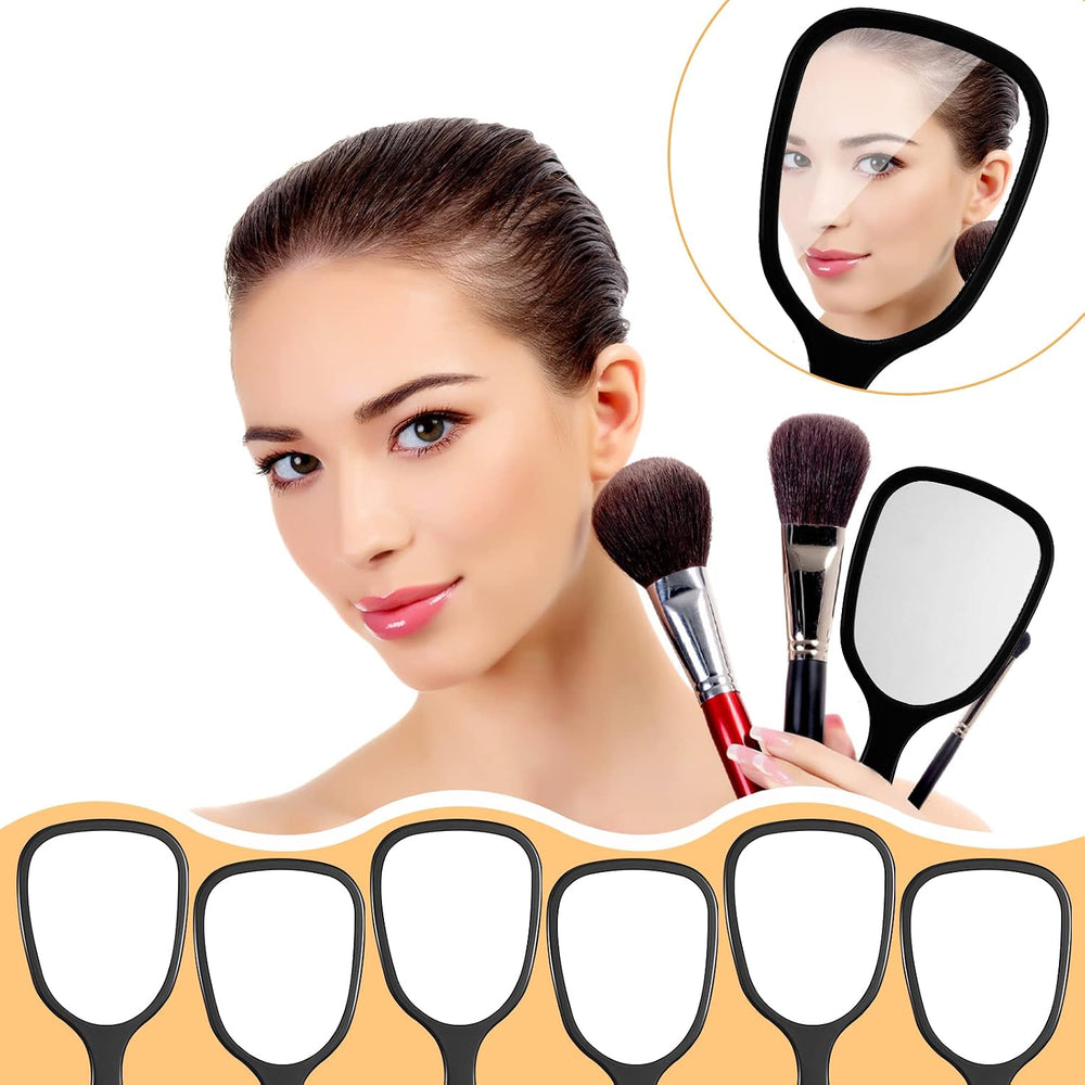 Namalu 60 Pcs Hand Held Mirror with Handle Bulk, Black
