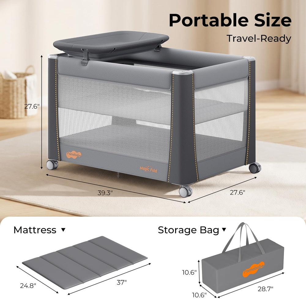 Pamo babe Deluxe Pack and Play with Bassinet & Changing Table