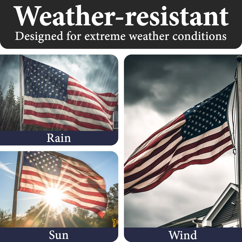 American Flags for Outside 4x6 -100% MADE IN THE USA,Indestructible Durable O...