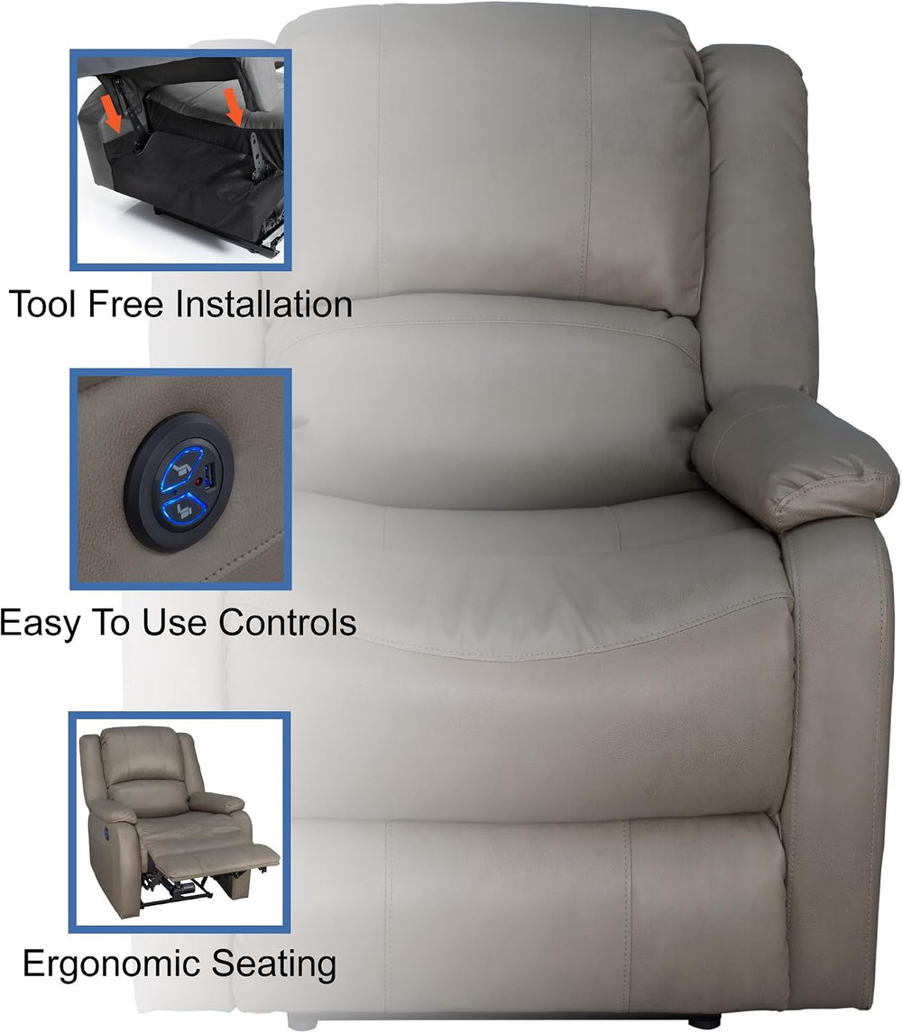 RecPro Charles 30" Powered Zero Wall RV Recliner, Putty, Single