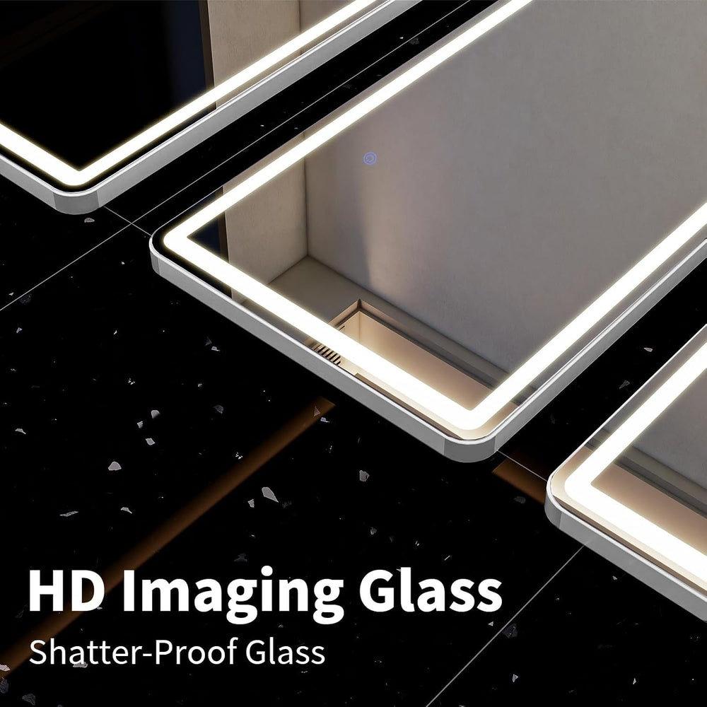 VooBang 76"x34" Large LED Full Length Mirror with Dimmable Lights