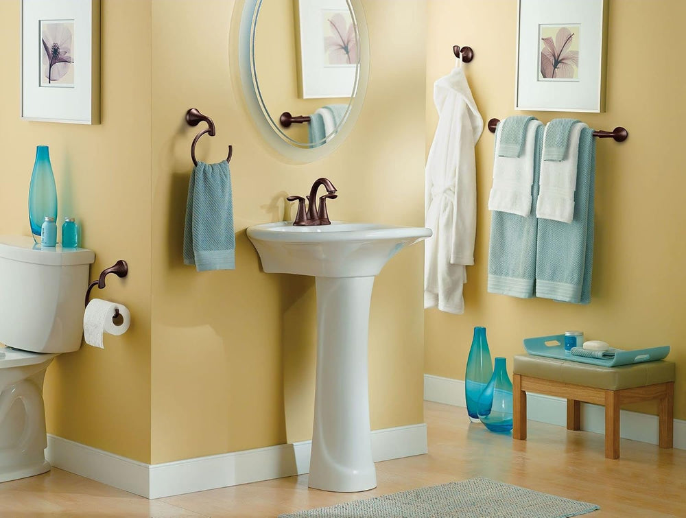 Moen YB2818BN Eva Collection Transitional 18-Inch Wall-Mounted Single-Towel B...