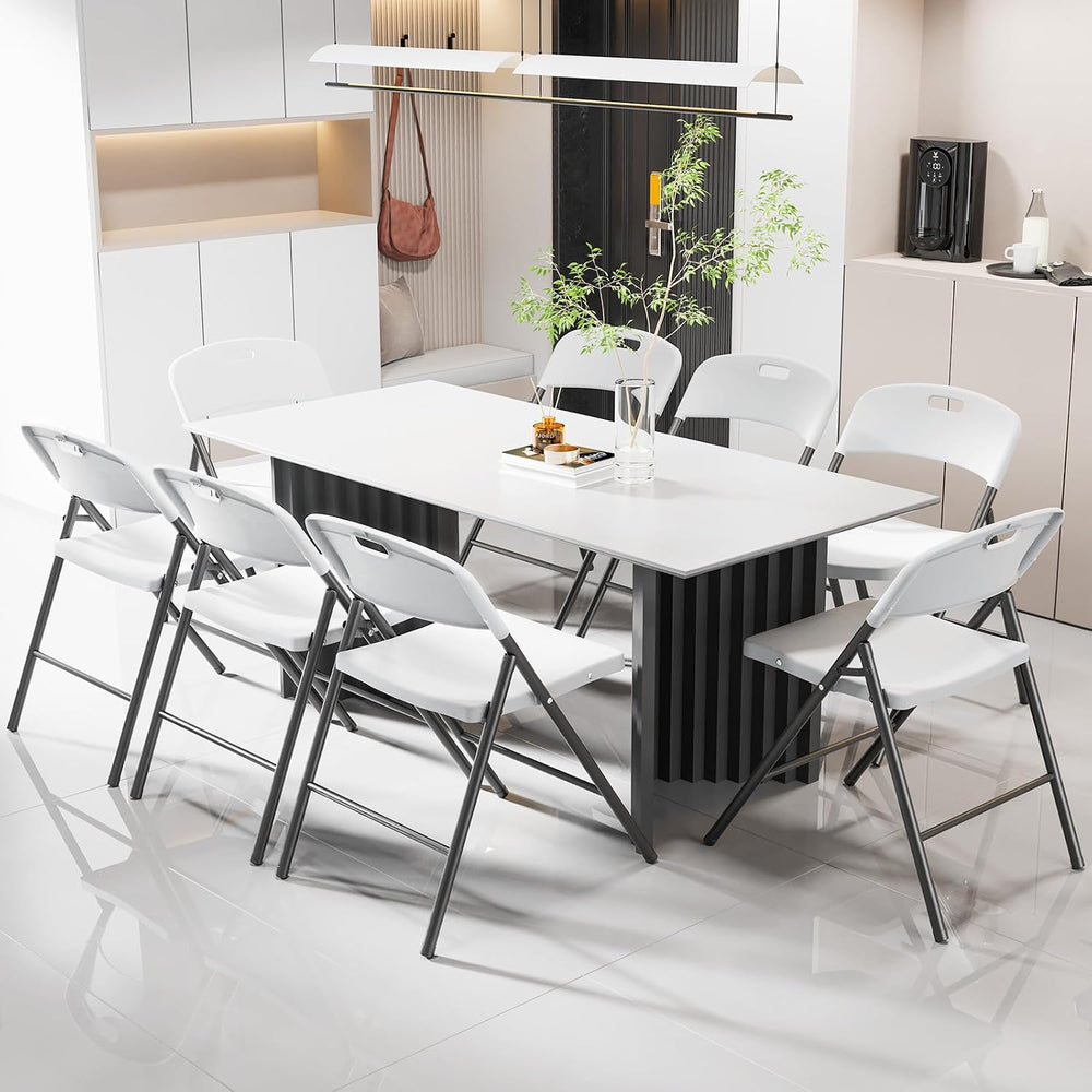 VINGLI Folding Chairs, Plastic Foldable Chair, Capacity up to 350 lbs, Portab...