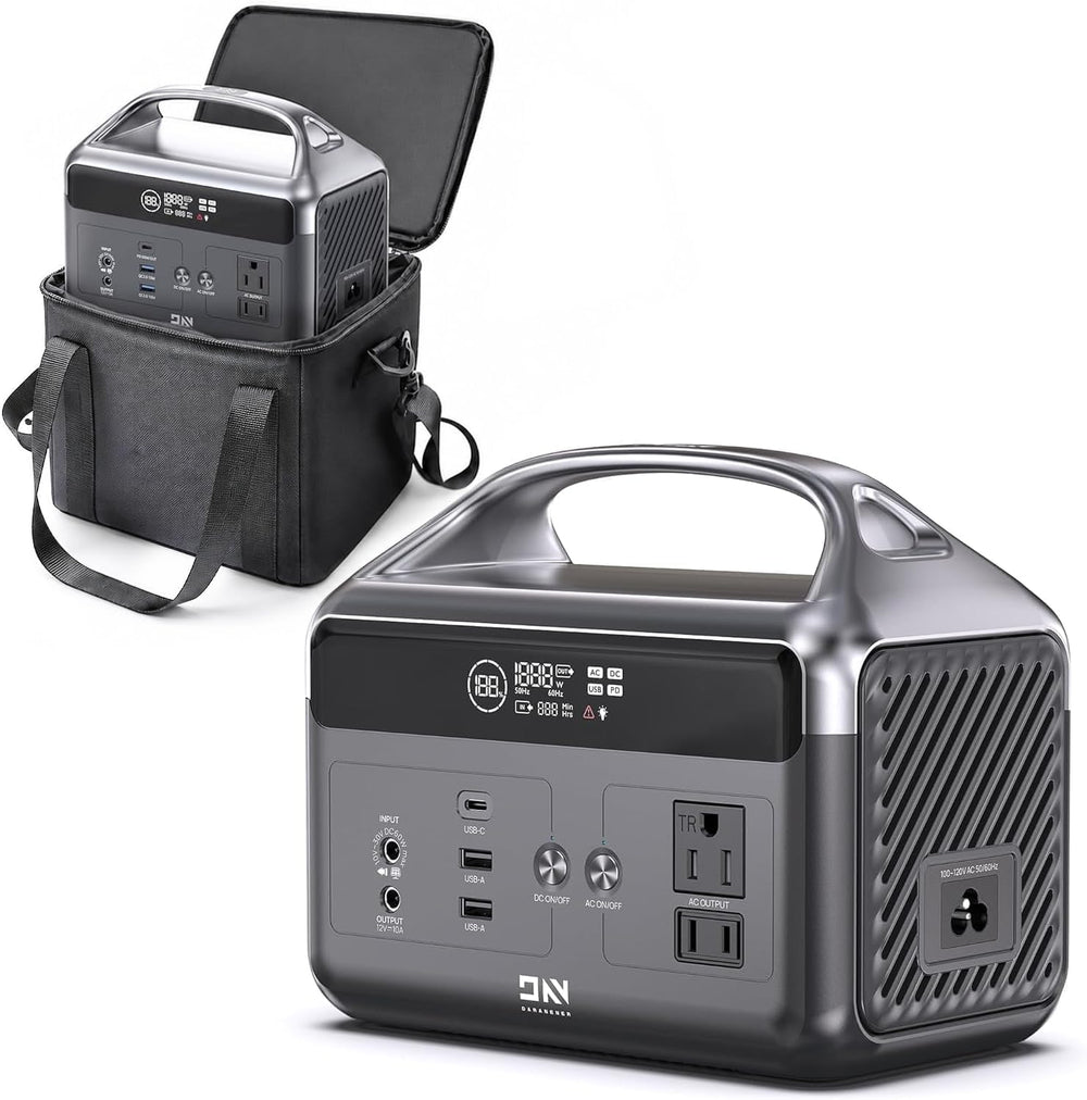 DaranEner 300W Portable Power Station, 192Wh LiFePO4 Solar Generator