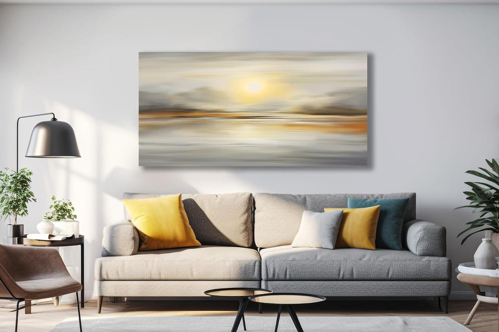 VHMING Abstract Canvas Wall Art Seascape Canvas Printing Abstract Art Wall De...
